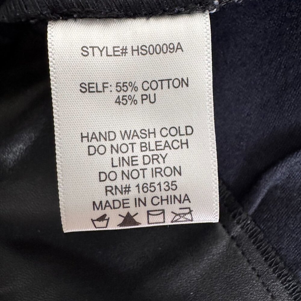 Hersy Mini Skirt Faux Leather Woman's sz S Black - Picture 6 of 6